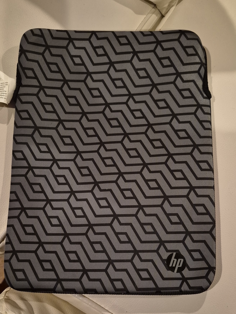 HP Gray and Black Geometric Laptop Sleeve